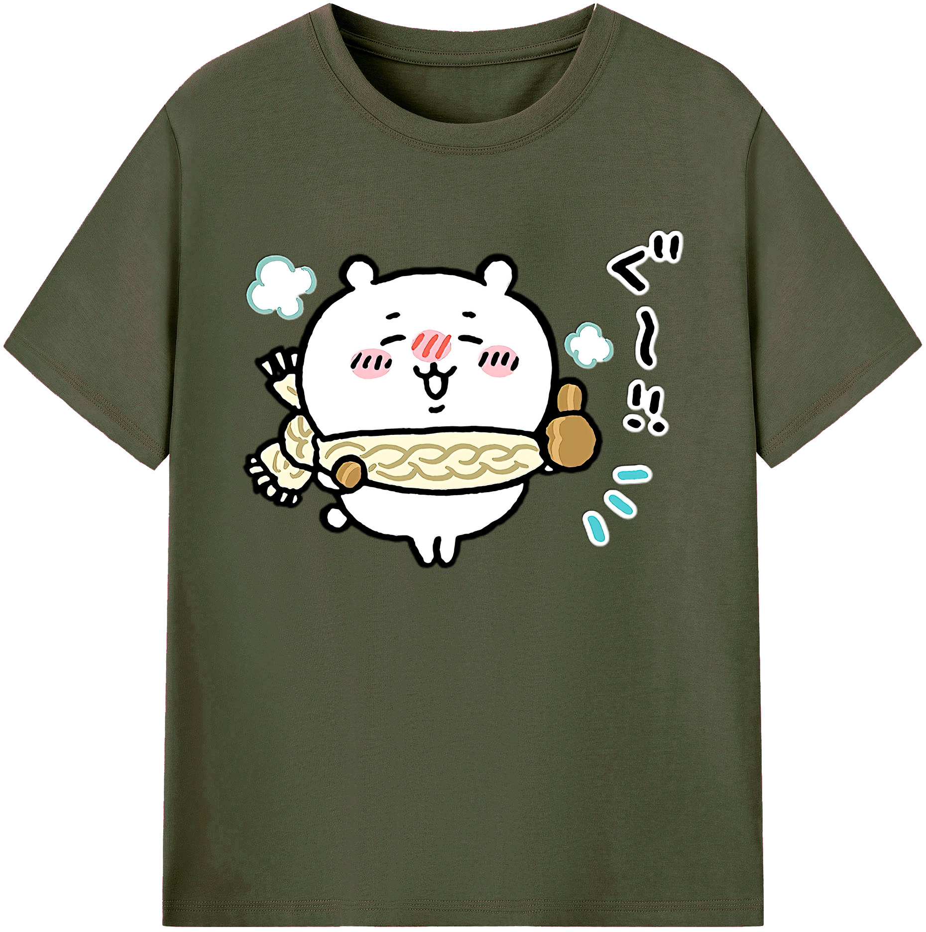（画像用） ちいかわ ちいかわ Chii-kawa chiikawa 綿100％ メンズ半袖Tシャツ｜肌触りやわらか＆通気性